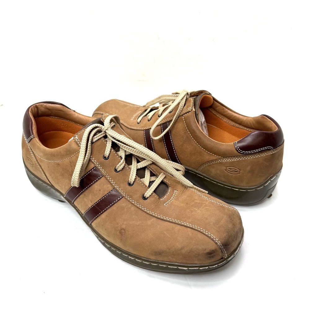 Skechers Shoes Men's 14 Brown Leather 4400 Lace Up Oxford Casual Sneakers VGC